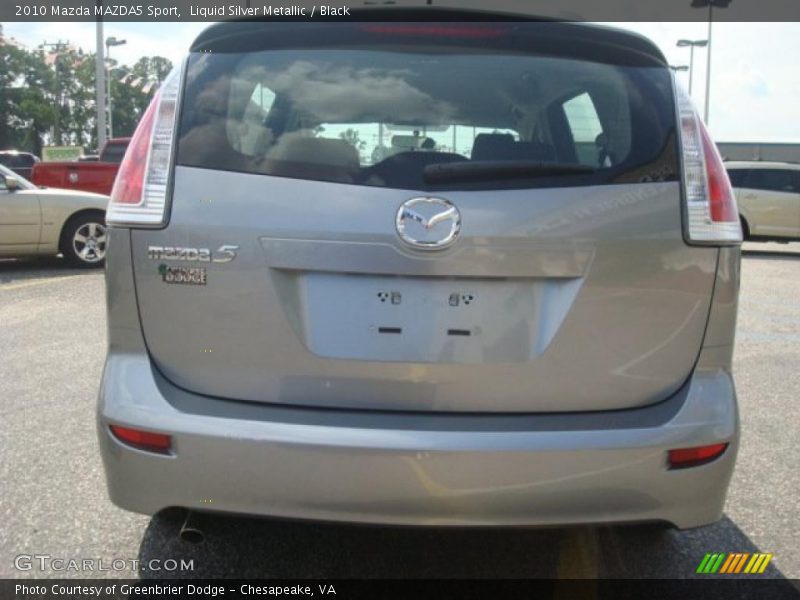 Liquid Silver Metallic / Black 2010 Mazda MAZDA5 Sport