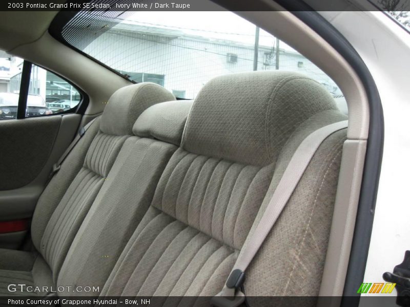 Ivory White / Dark Taupe 2003 Pontiac Grand Prix SE Sedan