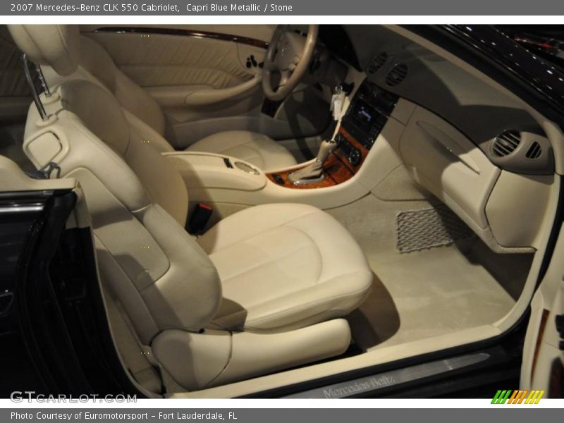 Capri Blue Metallic / Stone 2007 Mercedes-Benz CLK 550 Cabriolet