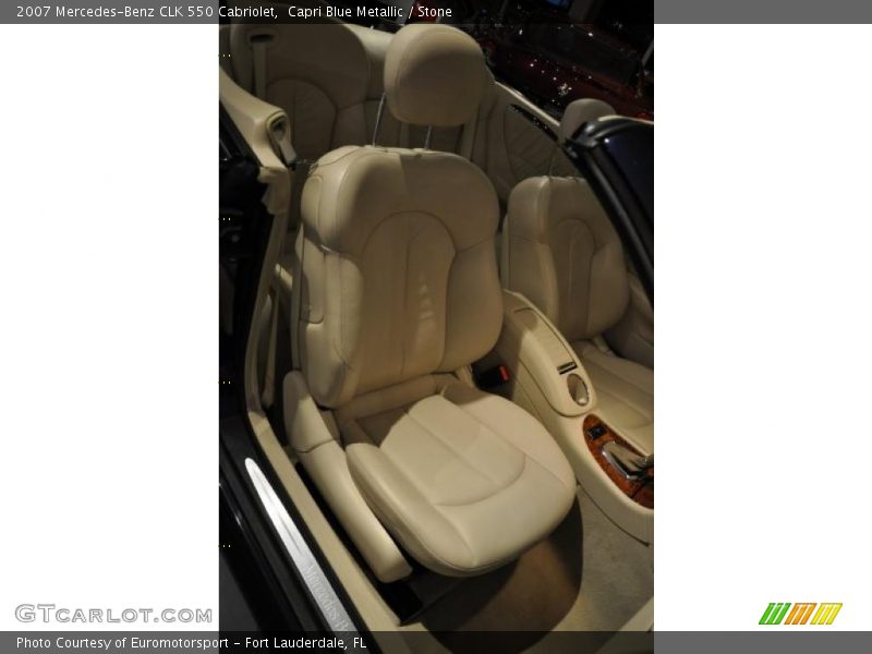 Capri Blue Metallic / Stone 2007 Mercedes-Benz CLK 550 Cabriolet
