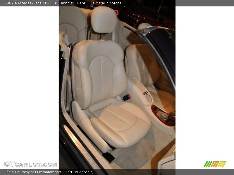 Capri Blue Metallic / Stone 2007 Mercedes-Benz CLK 550 Cabriolet