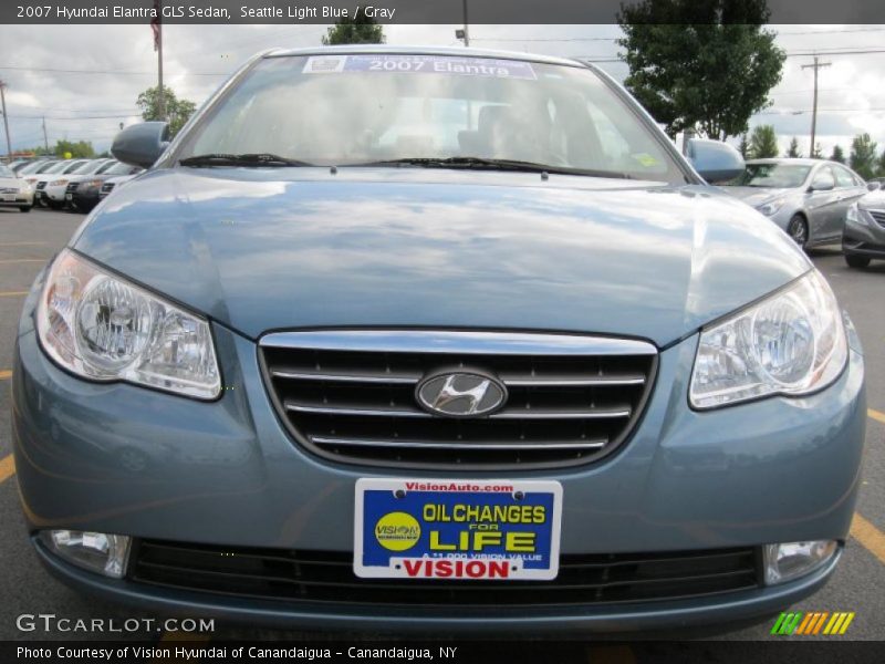 Seattle Light Blue / Gray 2007 Hyundai Elantra GLS Sedan