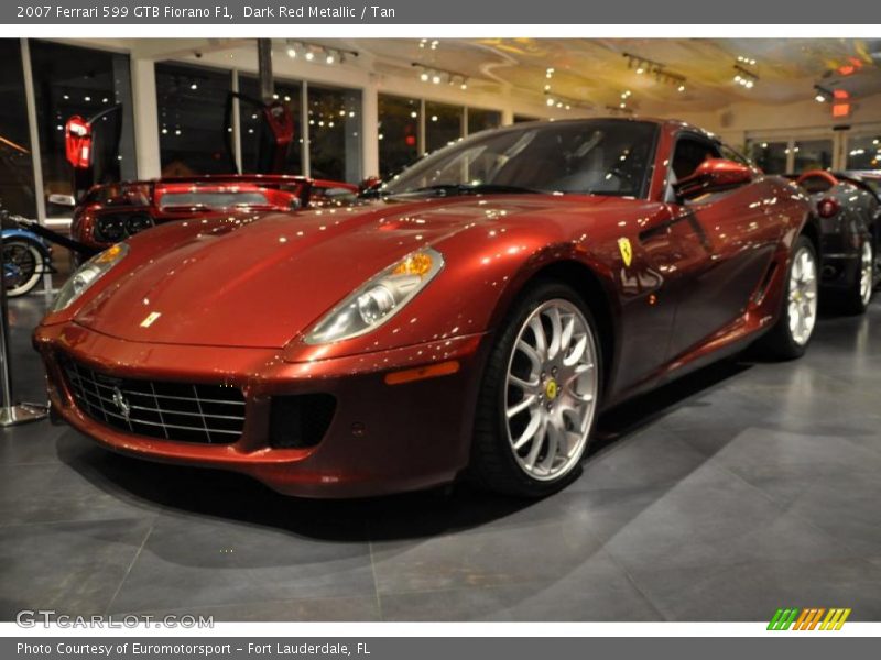 Dark Red Metallic / Tan 2007 Ferrari 599 GTB Fiorano F1