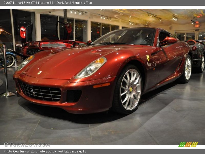 Dark Red Metallic / Tan 2007 Ferrari 599 GTB Fiorano F1