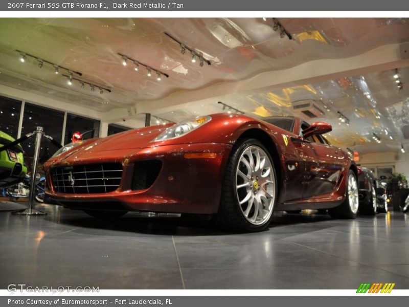 Dark Red Metallic / Tan 2007 Ferrari 599 GTB Fiorano F1