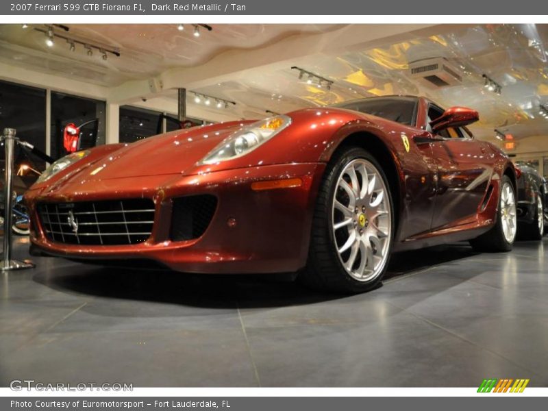 Dark Red Metallic / Tan 2007 Ferrari 599 GTB Fiorano F1