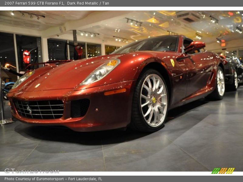 Dark Red Metallic / Tan 2007 Ferrari 599 GTB Fiorano F1
