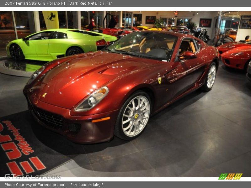 Dark Red Metallic / Tan 2007 Ferrari 599 GTB Fiorano F1