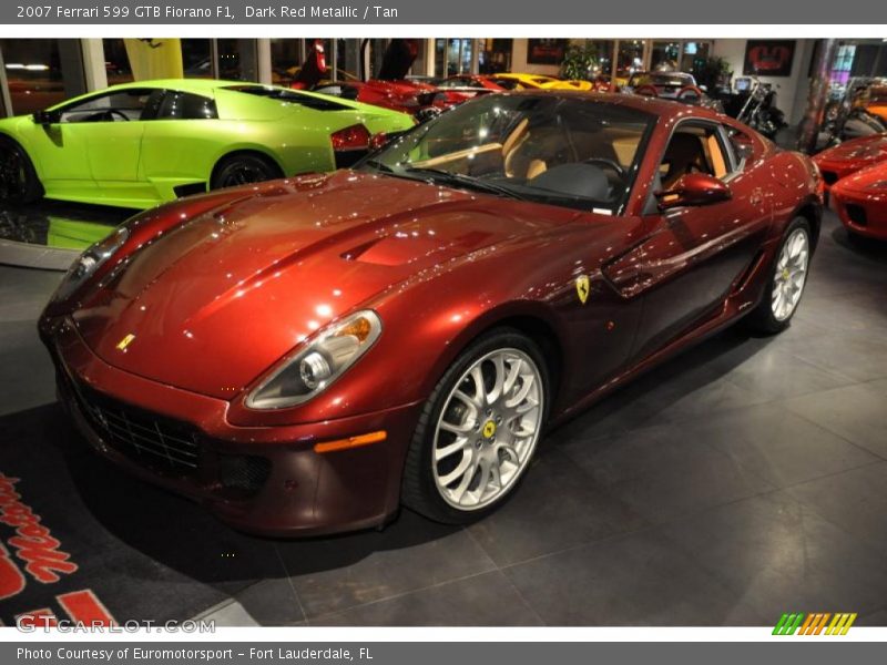 Dark Red Metallic / Tan 2007 Ferrari 599 GTB Fiorano F1