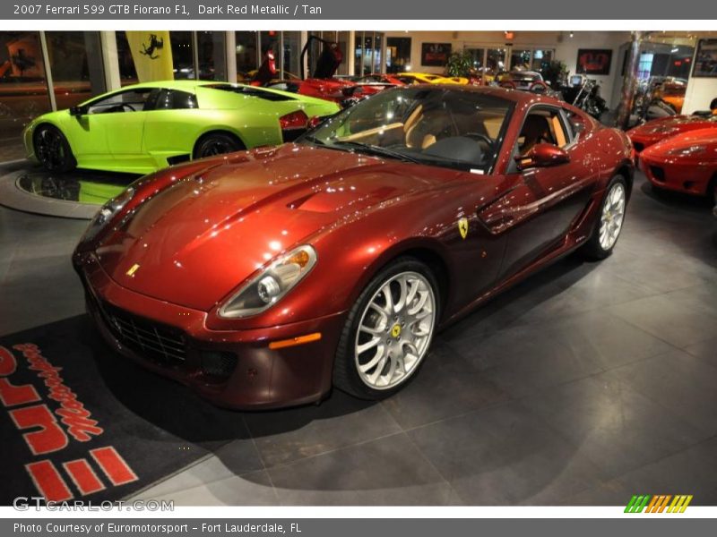 Dark Red Metallic / Tan 2007 Ferrari 599 GTB Fiorano F1