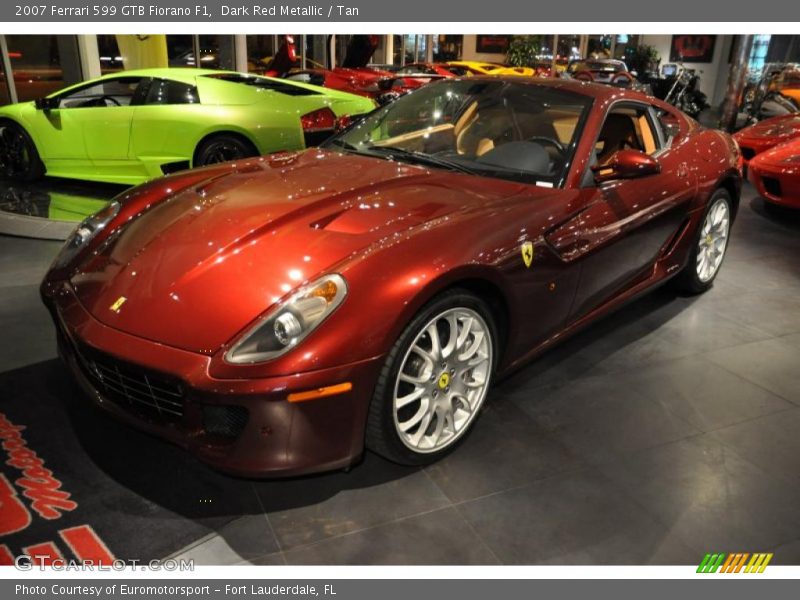 Dark Red Metallic / Tan 2007 Ferrari 599 GTB Fiorano F1