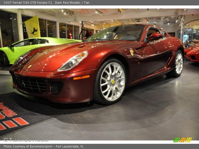 Dark Red Metallic / Tan 2007 Ferrari 599 GTB Fiorano F1
