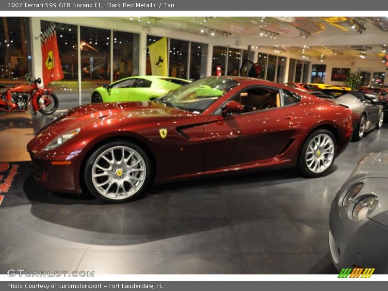 Dark Red Metallic / Tan 2007 Ferrari 599 GTB Fiorano F1