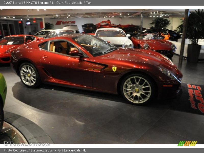 Dark Red Metallic / Tan 2007 Ferrari 599 GTB Fiorano F1