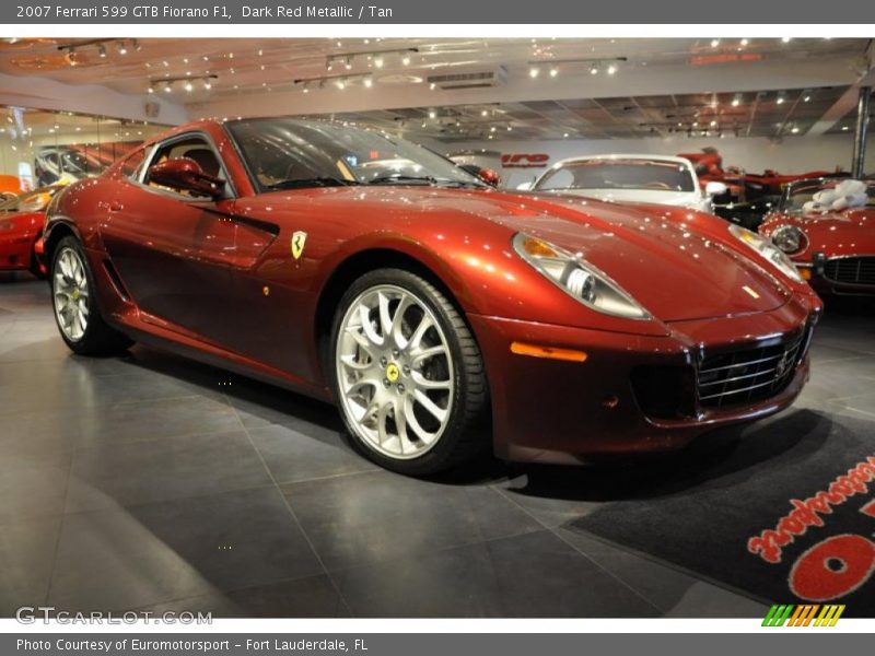 Dark Red Metallic / Tan 2007 Ferrari 599 GTB Fiorano F1