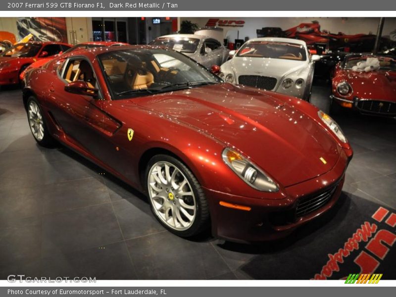 Dark Red Metallic / Tan 2007 Ferrari 599 GTB Fiorano F1