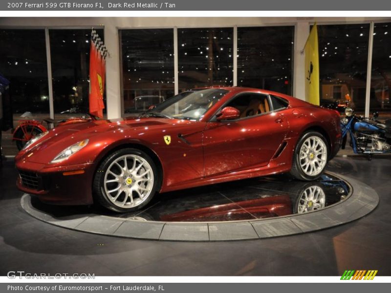 Dark Red Metallic / Tan 2007 Ferrari 599 GTB Fiorano F1