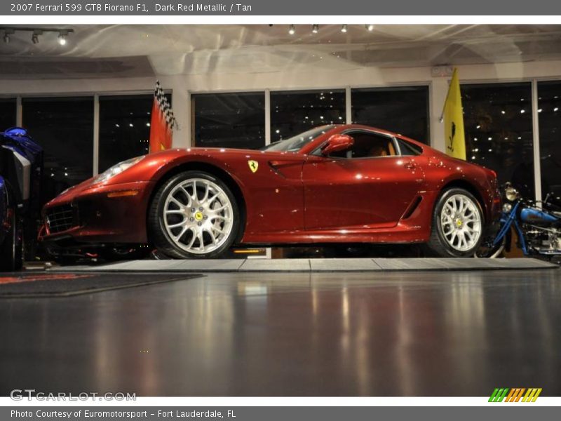 Dark Red Metallic / Tan 2007 Ferrari 599 GTB Fiorano F1