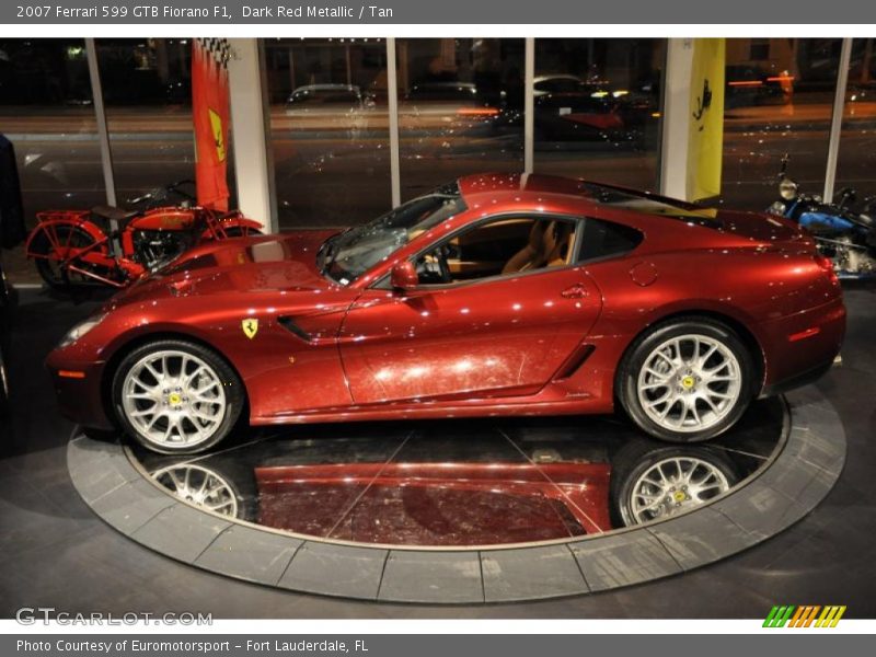 Dark Red Metallic / Tan 2007 Ferrari 599 GTB Fiorano F1