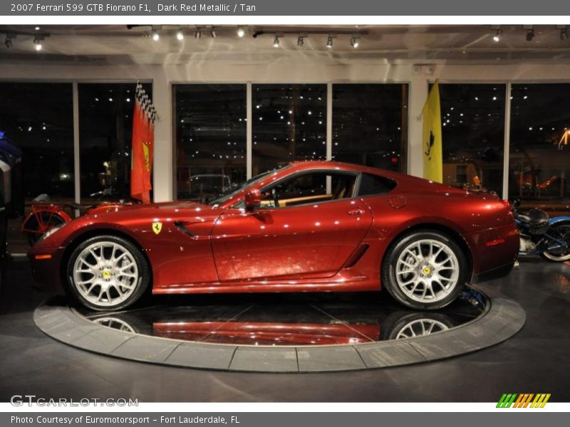 Dark Red Metallic / Tan 2007 Ferrari 599 GTB Fiorano F1