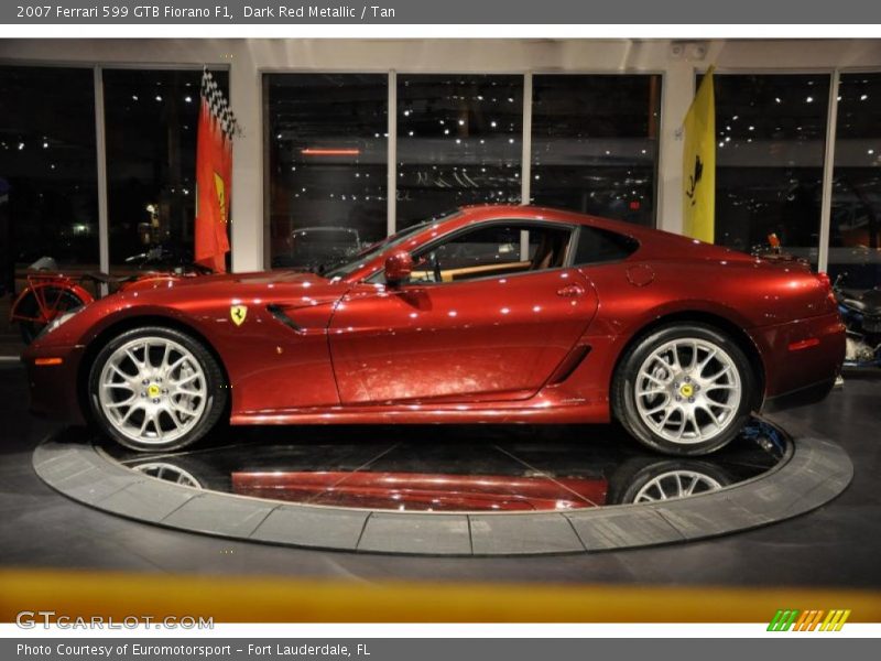 Dark Red Metallic / Tan 2007 Ferrari 599 GTB Fiorano F1