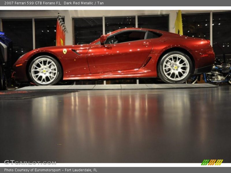 Dark Red Metallic / Tan 2007 Ferrari 599 GTB Fiorano F1