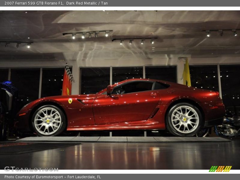 Dark Red Metallic / Tan 2007 Ferrari 599 GTB Fiorano F1