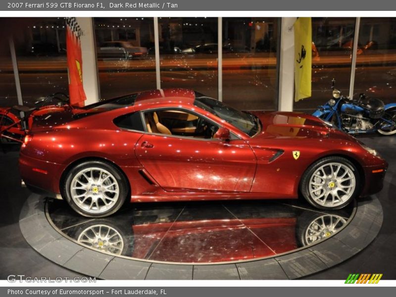 Dark Red Metallic / Tan 2007 Ferrari 599 GTB Fiorano F1
