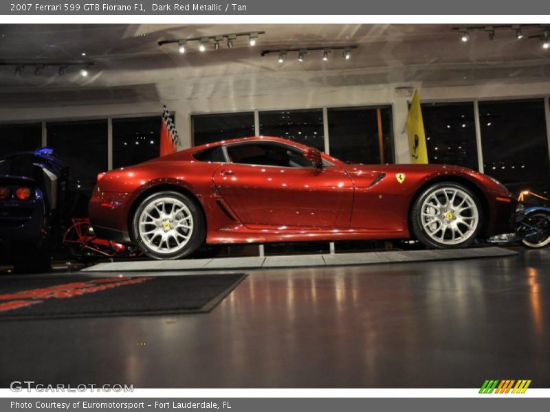 Dark Red Metallic / Tan 2007 Ferrari 599 GTB Fiorano F1