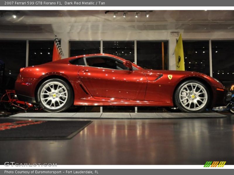 Dark Red Metallic / Tan 2007 Ferrari 599 GTB Fiorano F1