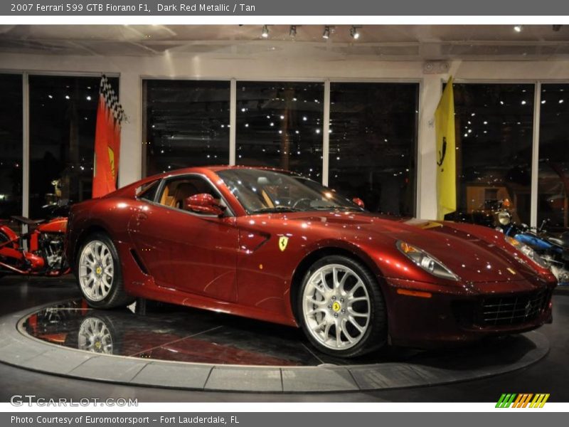 Dark Red Metallic / Tan 2007 Ferrari 599 GTB Fiorano F1