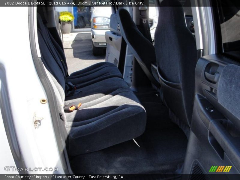 Bright Silver Metallic / Dark Slate Gray 2002 Dodge Dakota SLT Quad Cab 4x4