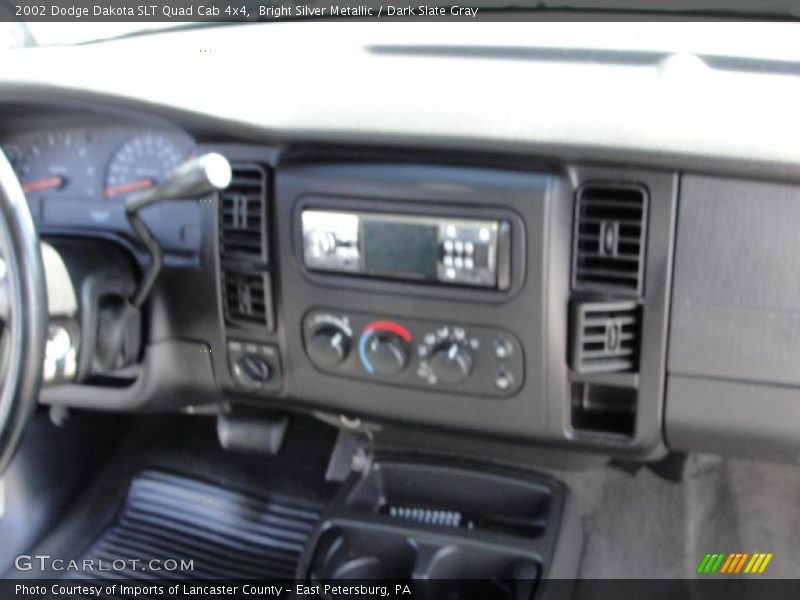 Bright Silver Metallic / Dark Slate Gray 2002 Dodge Dakota SLT Quad Cab 4x4