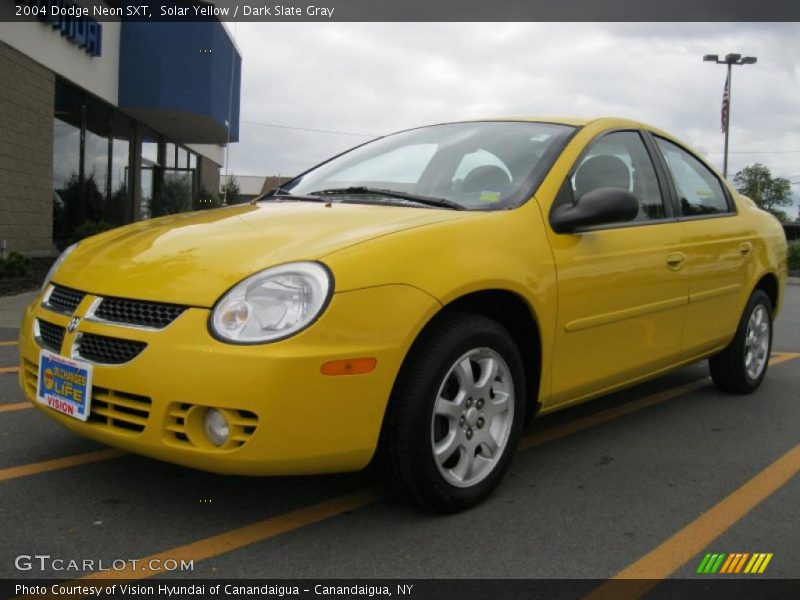 Solar Yellow / Dark Slate Gray 2004 Dodge Neon SXT