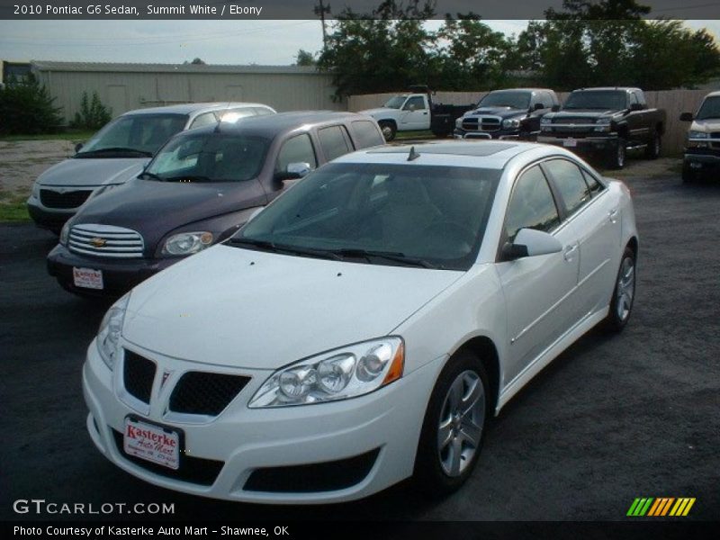 Summit White / Ebony 2010 Pontiac G6 Sedan