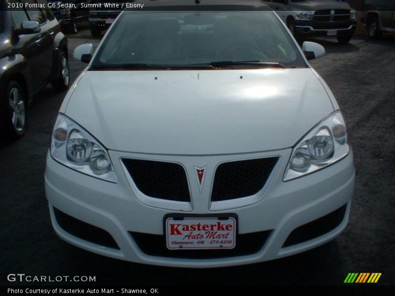 Summit White / Ebony 2010 Pontiac G6 Sedan