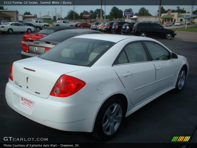 Summit White / Ebony 2010 Pontiac G6 Sedan