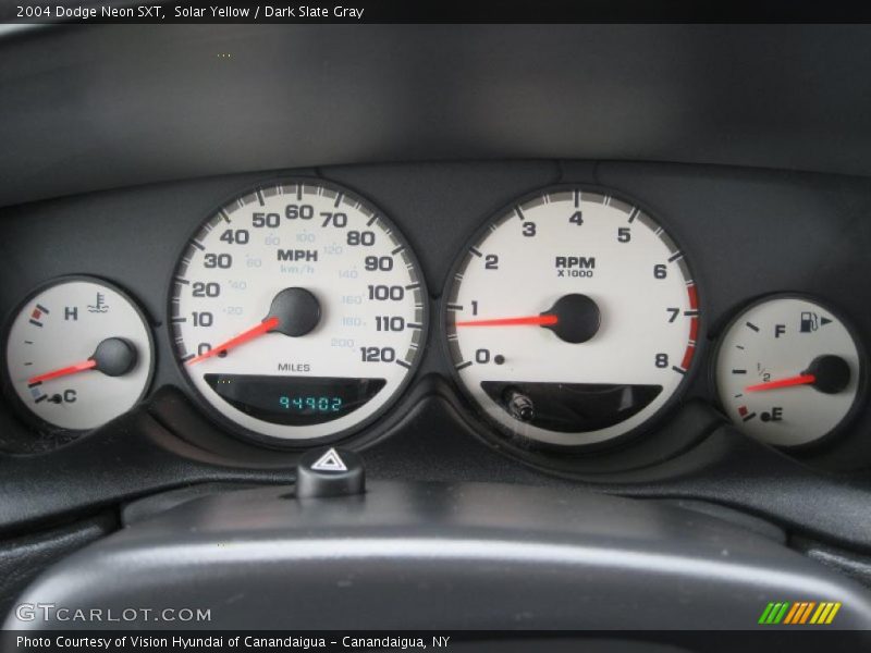 Solar Yellow / Dark Slate Gray 2004 Dodge Neon SXT