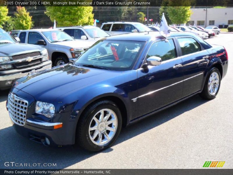 Midnight Blue Pearlcoat / Dark Slate Gray/Light Graystone 2005 Chrysler 300 C HEMI