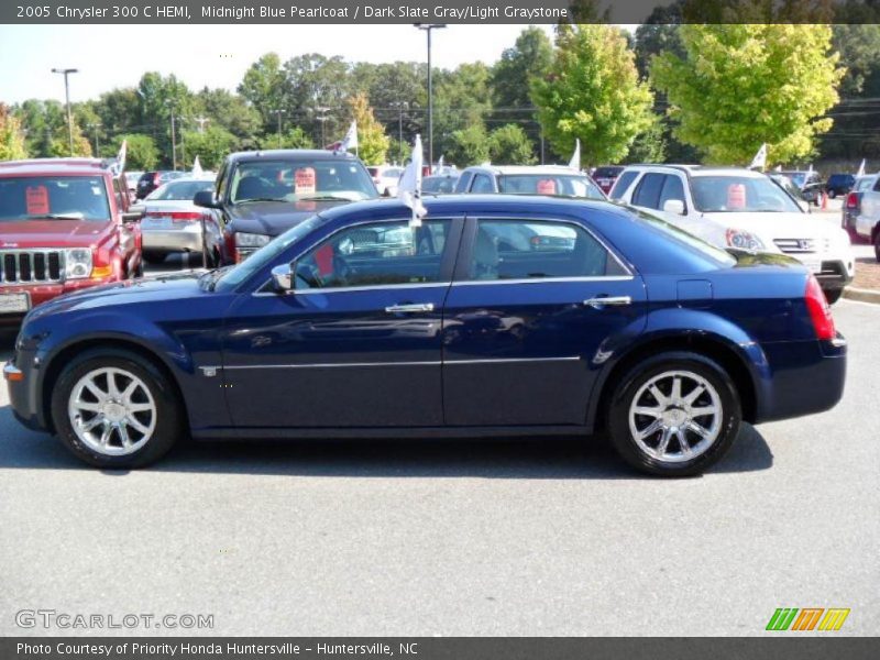 Midnight Blue Pearlcoat / Dark Slate Gray/Light Graystone 2005 Chrysler 300 C HEMI