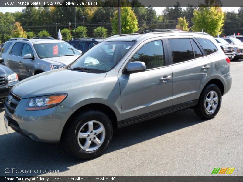 Silver Blue / Beige 2007 Hyundai Santa Fe GLS 4WD
