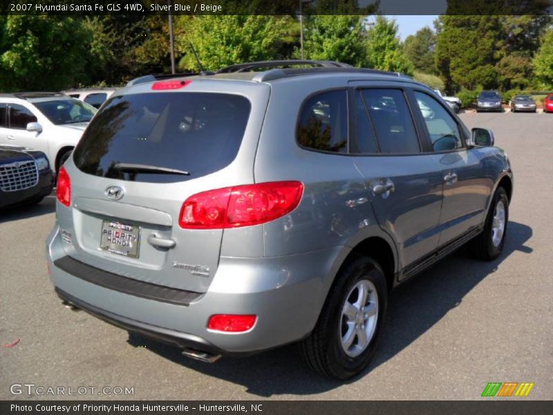 Silver Blue / Beige 2007 Hyundai Santa Fe GLS 4WD