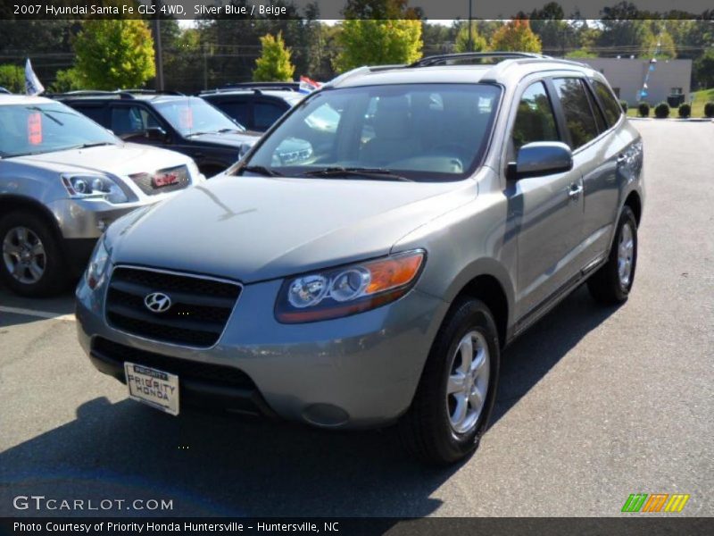 Silver Blue / Beige 2007 Hyundai Santa Fe GLS 4WD
