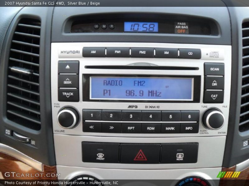 Silver Blue / Beige 2007 Hyundai Santa Fe GLS 4WD