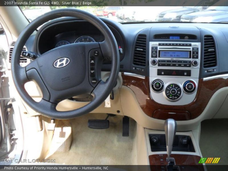 Silver Blue / Beige 2007 Hyundai Santa Fe GLS 4WD