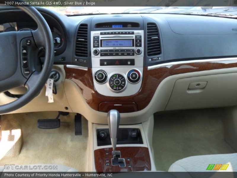 Silver Blue / Beige 2007 Hyundai Santa Fe GLS 4WD