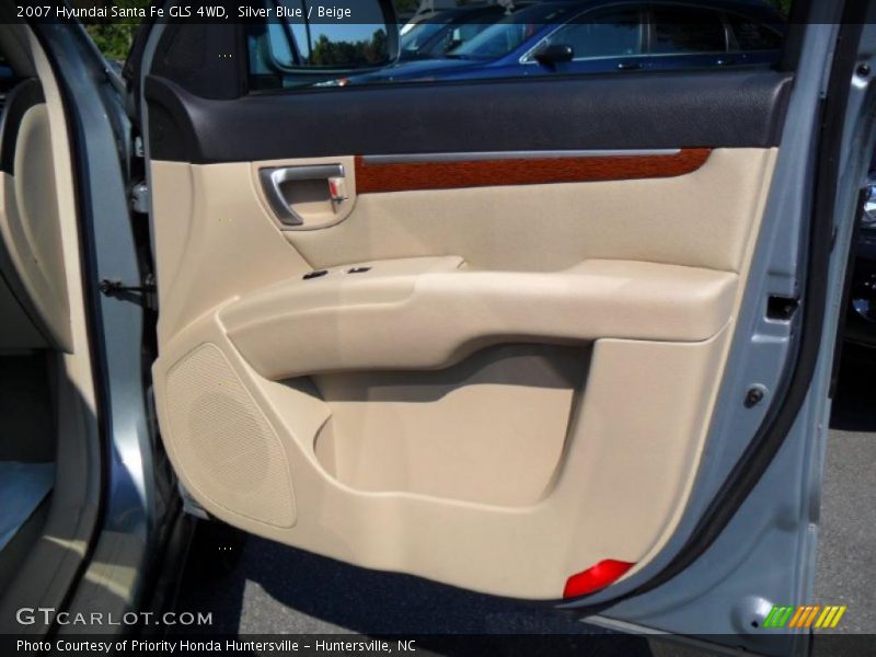 Silver Blue / Beige 2007 Hyundai Santa Fe GLS 4WD