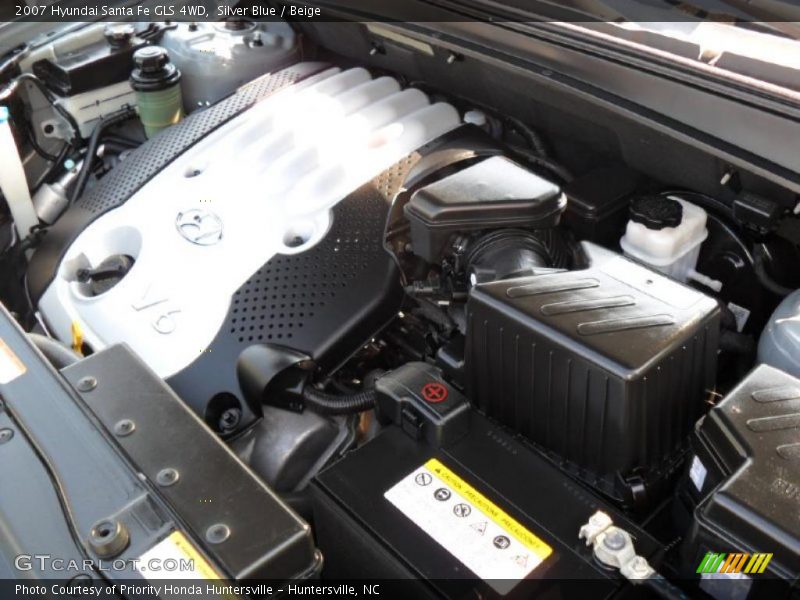 Silver Blue / Beige 2007 Hyundai Santa Fe GLS 4WD