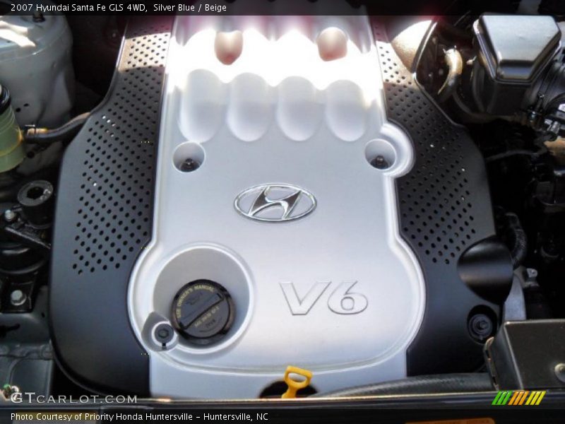 Silver Blue / Beige 2007 Hyundai Santa Fe GLS 4WD