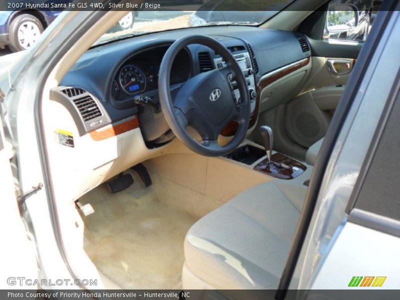 Silver Blue / Beige 2007 Hyundai Santa Fe GLS 4WD